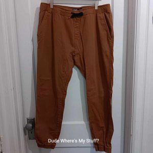 BROOKLYN CLOTH BROWN JOGGERS - ADULT SIZE XL - INSEAM 28 - SEE PICTURES & SIZES